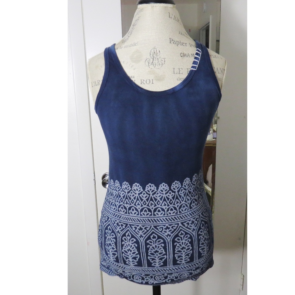 Navy tank top by "Pink Lotus" Size M 100% cotton